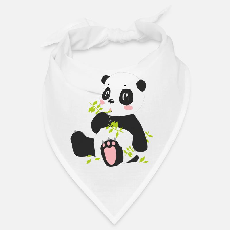 Jo le panda mignon - Bandana - blanc