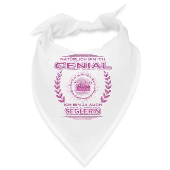 Geschenk Genial ich bin meisterin Seglerin - Bandana - Weiß - Vorne