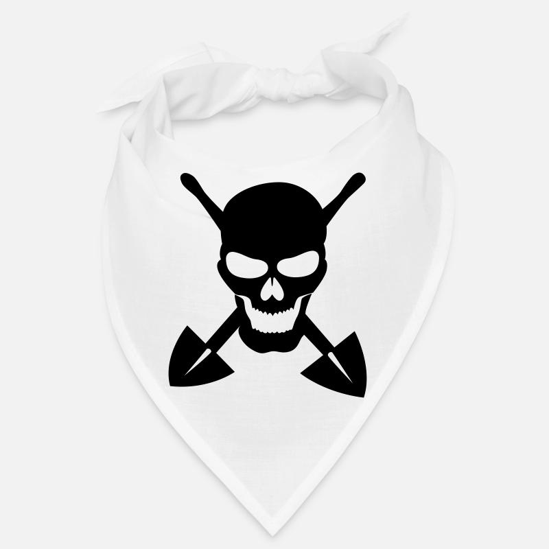 Skull digging shovel scoop gift idea Bandana