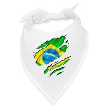 brazilien countries football - Bandana - Weiß - Vorne