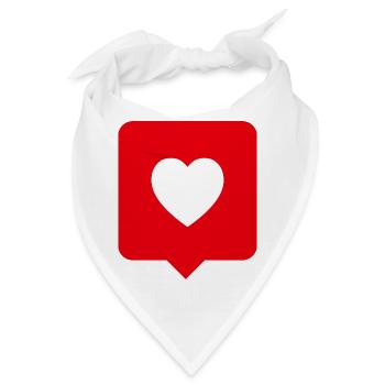 GEFÄLLT MIR – Herz Liebe - Bandana - Weiß - Vorne