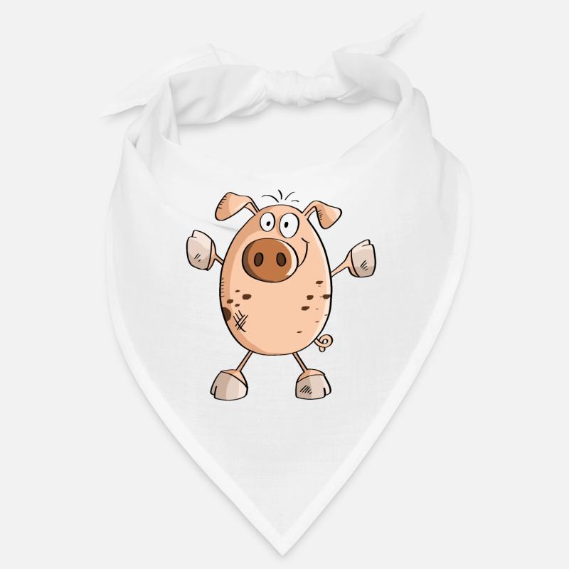 Saustarkes Schwein - Schweine - Eber - Bache - Bandana - Weiß