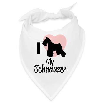 schnauzer - Bandana - Weiß - Vorne