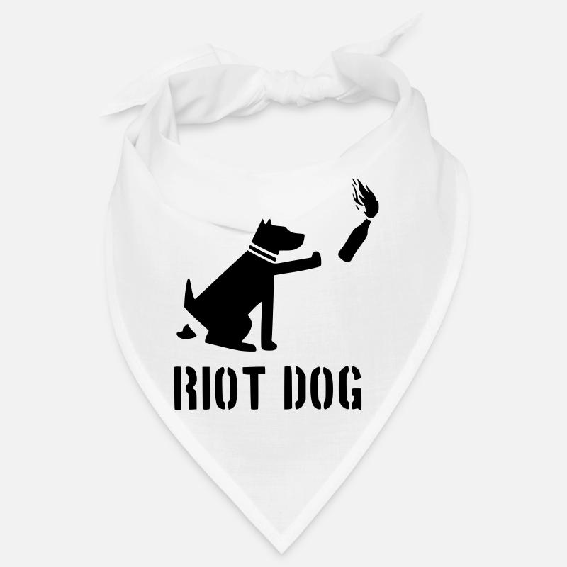 chien anti-émeute - Bandana - blanc