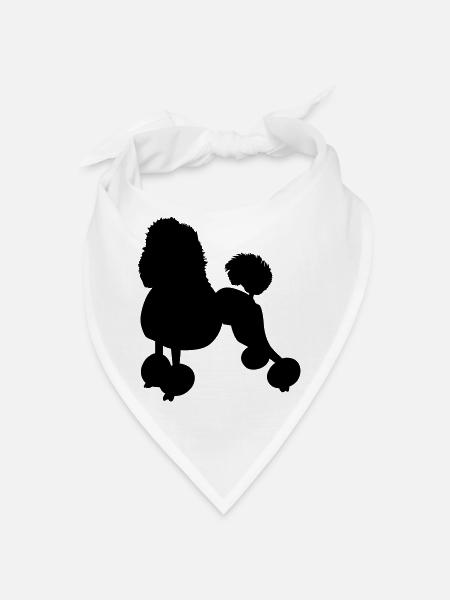 caniche - Bandana - blanc