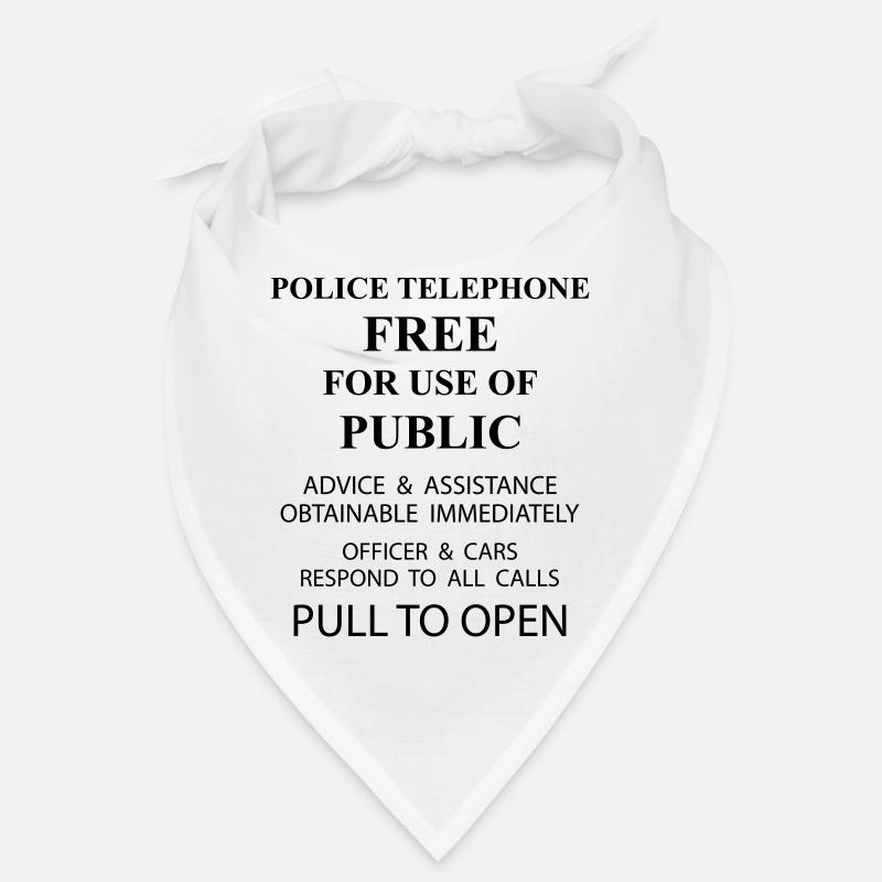 police box text Bandana