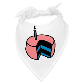 Torte - Bandana - Weiß - Vorne