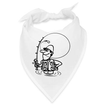 angeln spass - Bandana - Weiß - Vorne
