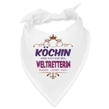 Köchin Weltretterin - Bandana - Weiß - Vorne