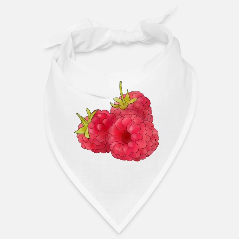 Himbeeren - Bandana - Weiß