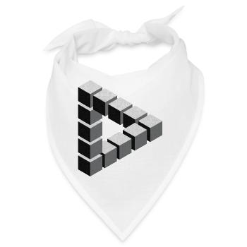 Unmögliche Figur Escher Geometrie Phantasie - Bandana - Weiß - Vorne
