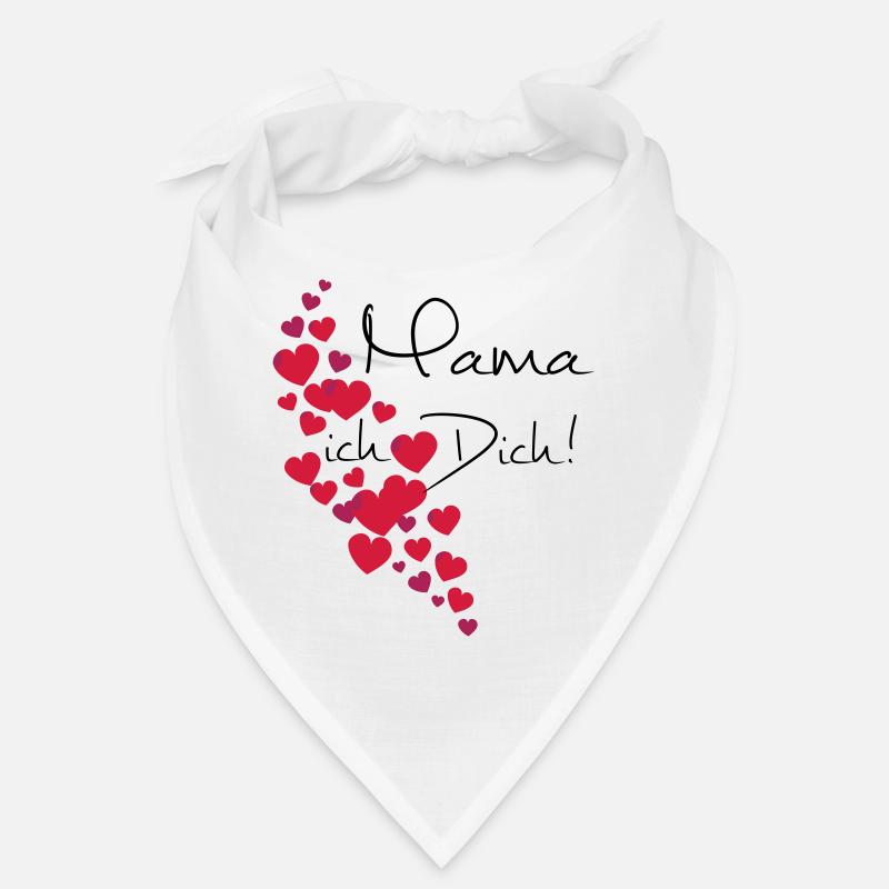 Muttertag Mama Ich liebe Dich, personalisierbar Bandana