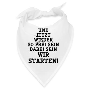 Rummel Kirmes Wasen Geschenk Jahrmarkt Karussell - Bandana - Weiß - Vorne