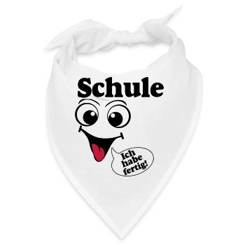 Abschluß , Schule ich habe fertig (25) - Bandana - Weiß - Vorne