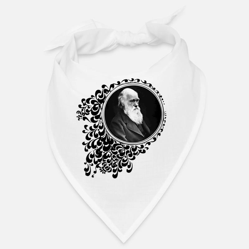 Charles Darwin Dekorativ - Bandana - Weiß
