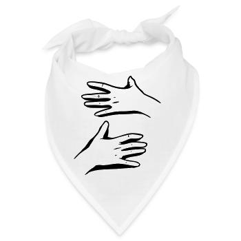 Umarmung - Bandana - Weiß - Vorne