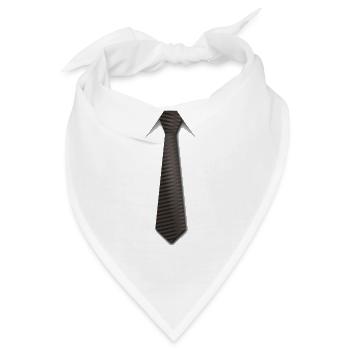 Krawatte braun - Bandana - Weiß - Vorne