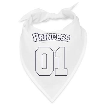 Princess 01 Geschenk für Ehepartner und Liebespaar - Bandana - Weiß - Vorne