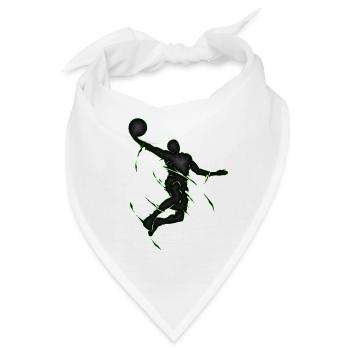 Dunking Basketball Geschenk Kunst Slamdunk - Bandana - Weiß - Vorne