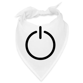 Powerbutton Farbe Anpassbar Power Button - Bandana - Weiß - Vorne