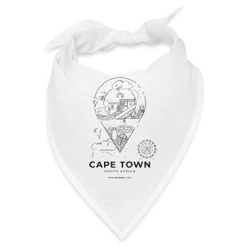 Kapstadt, Südafrika - Bandana - Weiß - Vorne