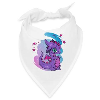 liebender Fantasy-Drache - Bandana - Weiß - Vorne