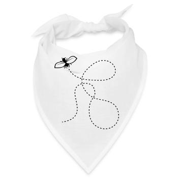 Gestrichelte Linie Fliege - Bandana - Weiß - Vorne