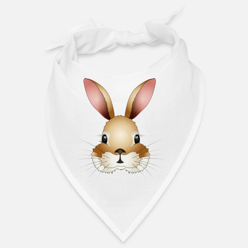 Hand-drawn rabbit head Bandana