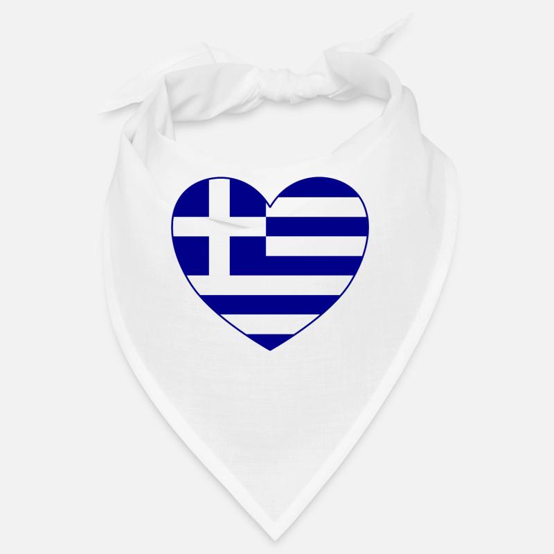 Grèce Drapeau Coeur de Hellas Bandana