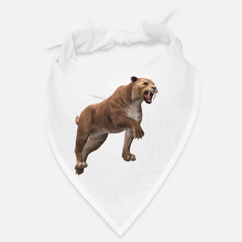 Säbelzahntiger - Bandana - Weiß