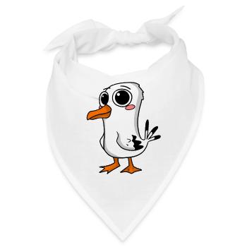 Niedliche Möwe - Bandana - Weiß - Vorne