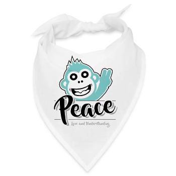 Frieden, Liebe und Verständnis - Bandana - Weiß - Vorne