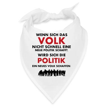 Das Volk und die Politik - Bandana - Weiß - Vorne