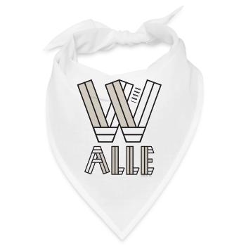 Alle Walle Design Typografie - Bandana - Weiß - Vorne