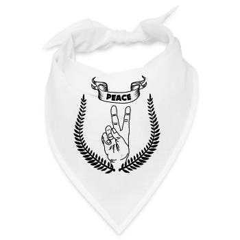 Handgeste Frieden FRIEDEN 2 - Bandana - Weiß - Vorne