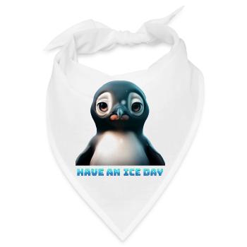 Have a nICE Day Pinguin Grafik - Bandana - Weiß - Vorne
