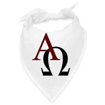 Alpha und Omega - Bandana - Weiß - Vorne
