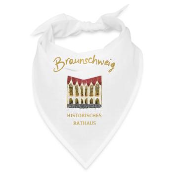 Historisches Rathaus Braunschweig, Niedersachsen - Bandana - Weiß - Vorne