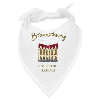 Rathaus Braunschweig, Niedersachsen - Bandana - Weiß - Vorne