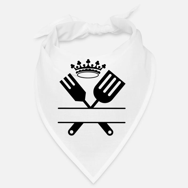 Monogramme de couverts de barbecue avec couronne Bandana