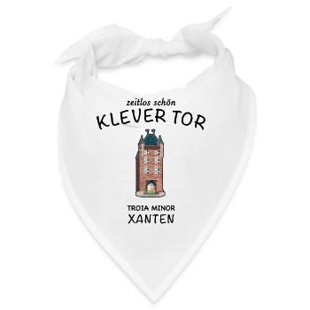 Xanten, Klever Tor,, Deutschland - Bandana - Weiß - Vorne