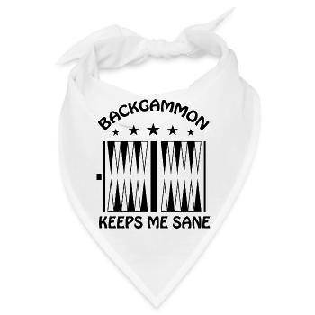boardgame chess backgammon game night - Bandana - Weiß - Vorne