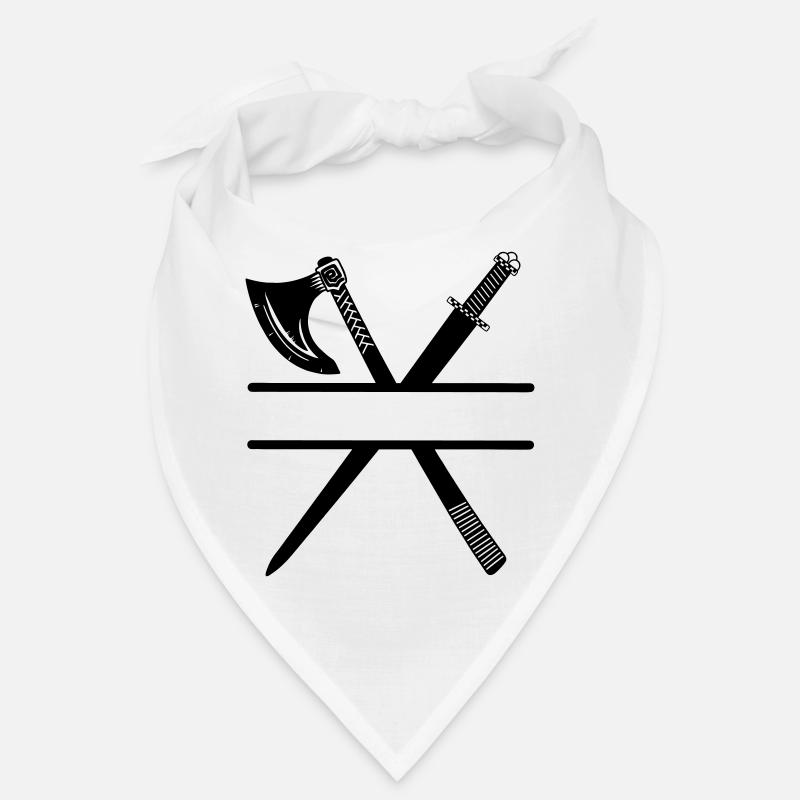 Viking axe sword - Bandana - white
