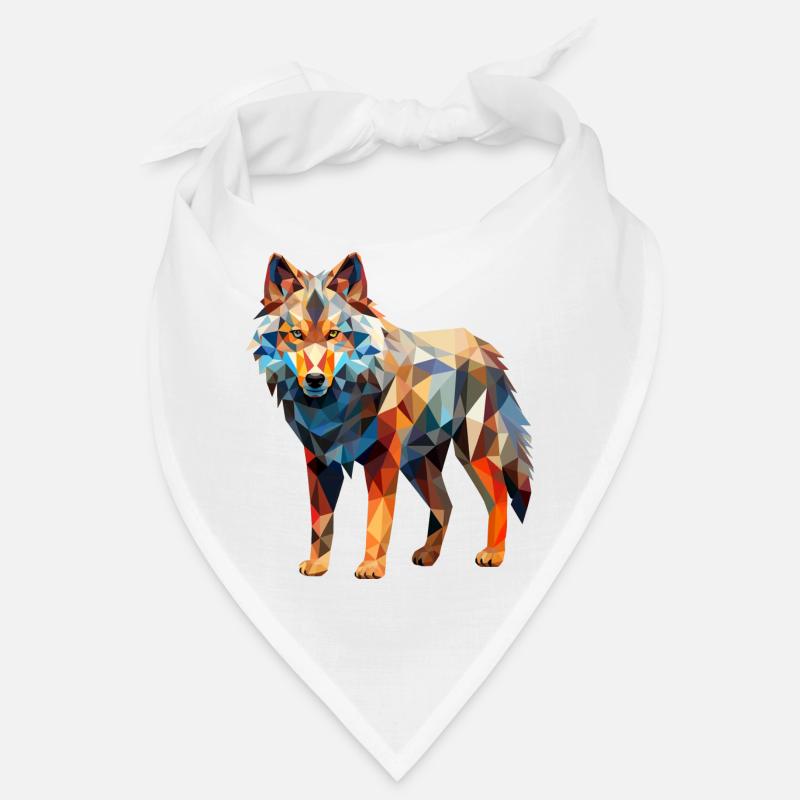 Wolf Geometrisch Zeichnung Bandana