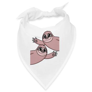 Faultier Faultiere - Bandana - Weiß - Vorne