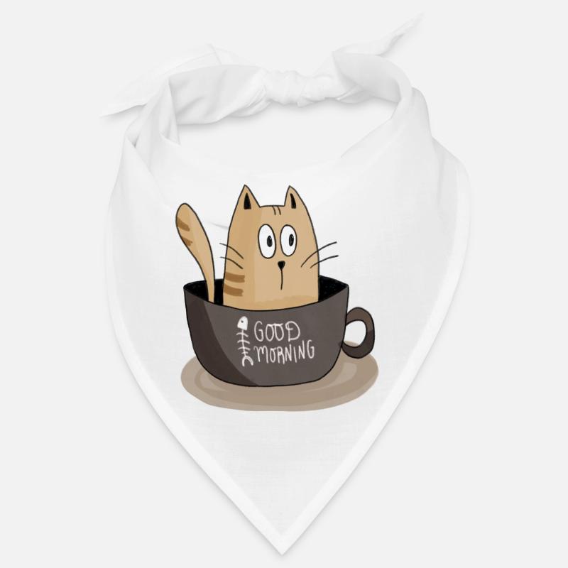Morgenkatze - Bandana - Weiß