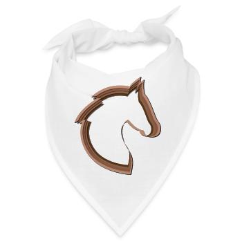 Scherenschnitt-Pferd - Bandana - Weiß - Vorne