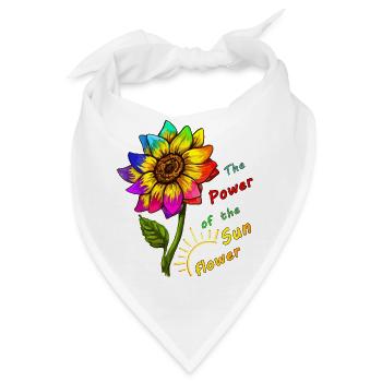 Sonnenblume - Bandana - Weiß - Vorne