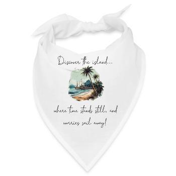 Entdecke die Insel - Bandana - Weiß - Vorne
