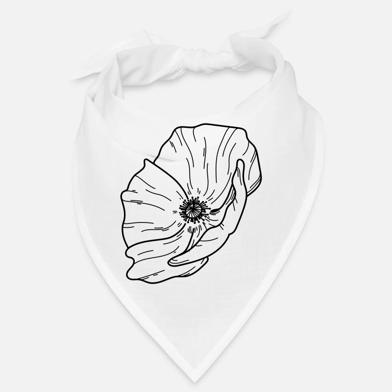 Poppy Flower Bandana